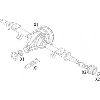 Jeu de joints d'étanchéité, différentiel CORTECO 19536136