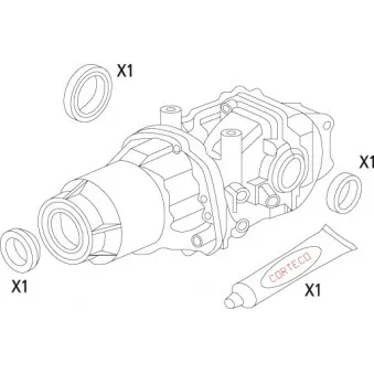 Jeu de joints d'étanchéité, différentiel CORTECO 19536172