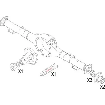 Jeu de joints d'étanchéité, différentiel CORTECO 19536183