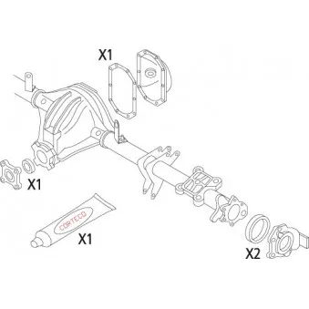 Jeu de joints d'étanchéité, différentiel CORTECO 19536204