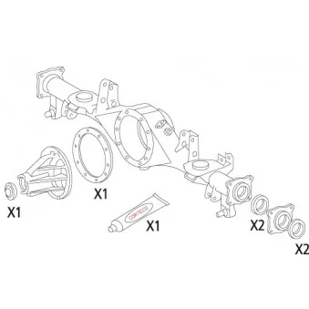 Jeu de joints d'étanchéité, différentiel CORTECO 19536219