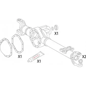 Jeu de joints d'étanchéité, différentiel CORTECO 19536222