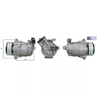 Compresseur, climatisation DRI 700510247 pour OPEL ZAFIRA 1.6 CNG Turbo - 150cv