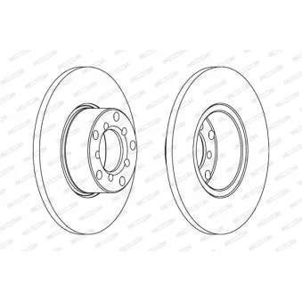 Jeu de 2 disques de frein avant FERODO OEM A1154200172