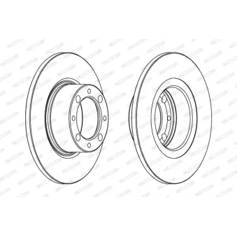 Jeu de 2 disques de frein avant FERODO OEM 43023314
