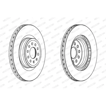 Jeu de 2 disques de frein avant FERODO OEM 4D0615301B