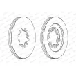 FERODO DDF1398 - Jeu de 2 disques de frein avant
