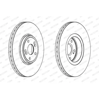 Jeu de 2 disques de frein avant FERODO OEM 7701206923