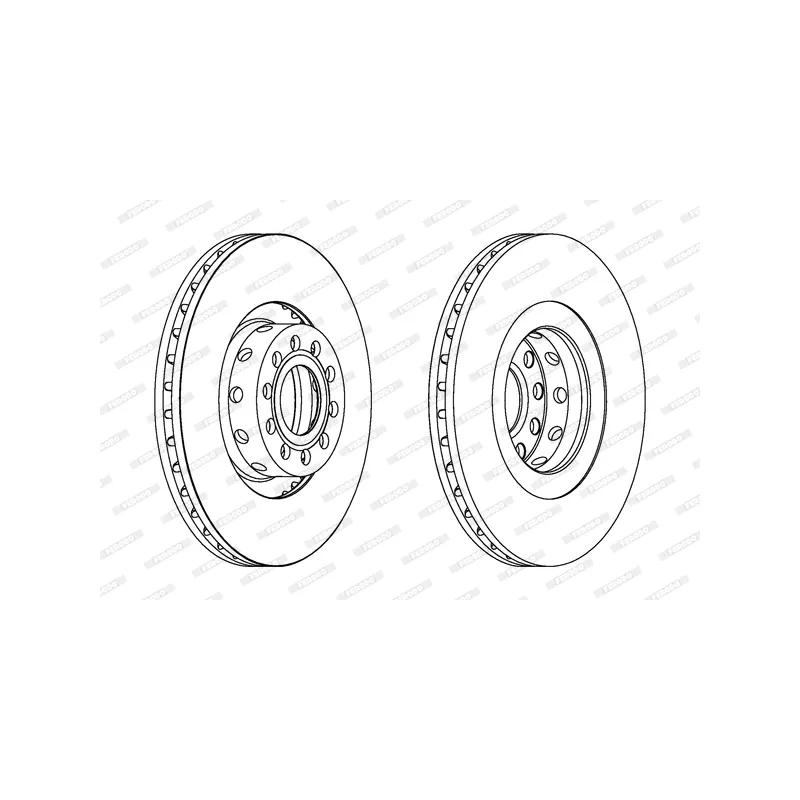 Jeu de 2 disques de frein avant FERODO DDF1563C-1 - Visuel 1