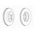 FERODO DDF1617 - Jeu de 2 disques de frein avant