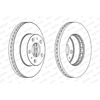 FERODO DDF163 - Jeu de 2 disques de frein avant