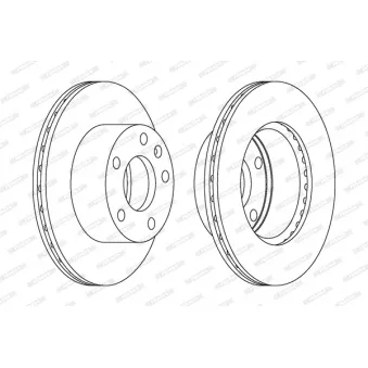 Jeu de 2 disques de frein avant FERODO OEM 545110027