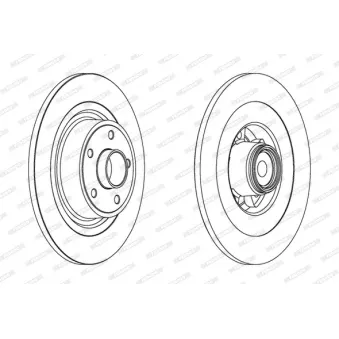 Jeu de 2 disques de frein arrière FERODO OEM 432029079R