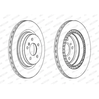 Jeu de 2 disques de frein arrière FERODO OEM A2214231012