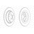 FERODO DDF1871 - Jeu de 2 disques de frein arrière
