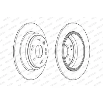 Jeu de 2 disques de frein arrière FERODO OEM 42510SZ3900