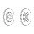 FERODO DDF1898 - Jeu de 2 disques de frein avant