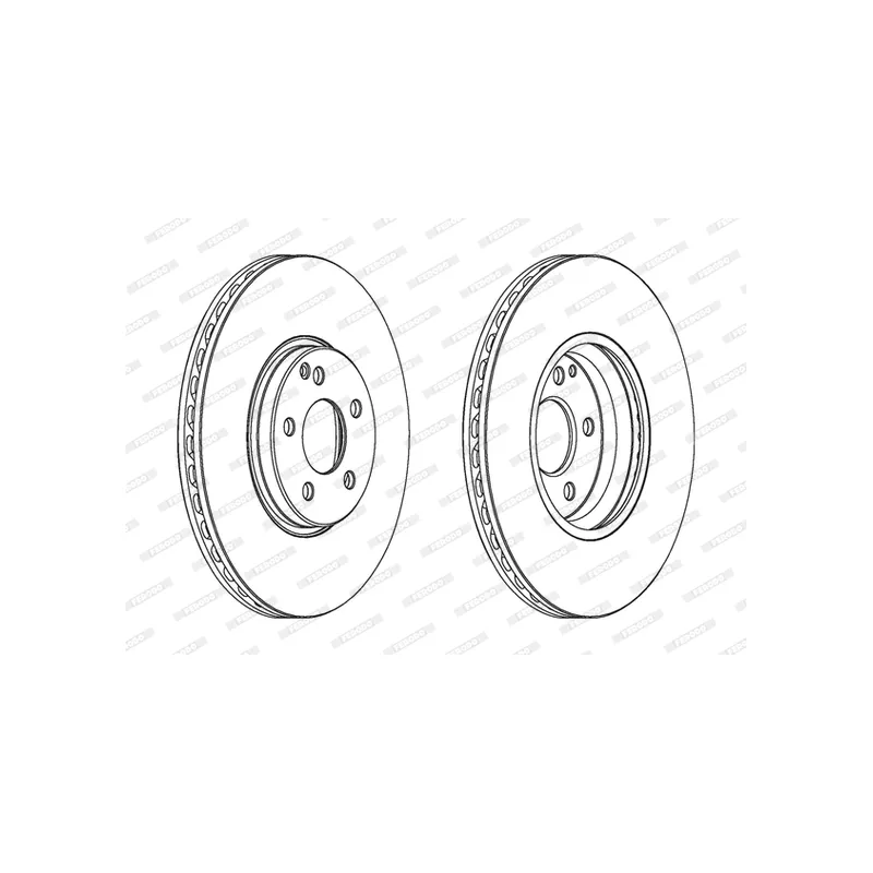 Jeu de 2 disques de frein avant FERODO DDF1908C - Visuel 1