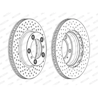 Disque de frein avant droit FERODO OEM 98735140201