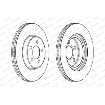 Jeu de 2 disques de frein avant FERODO OEM 4779196af