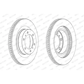 Jeu de 2 disques de frein avant FERODO OEM 4351260190