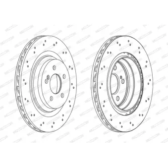 Jeu de 2 disques de frein arrière FERODO DDF2177