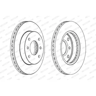 Jeu de 2 disques de frein avant FERODO DDF234