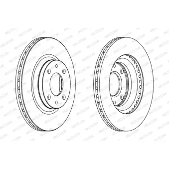 Jeu de 2 disques de frein avant FERODO OEM SE021165002A