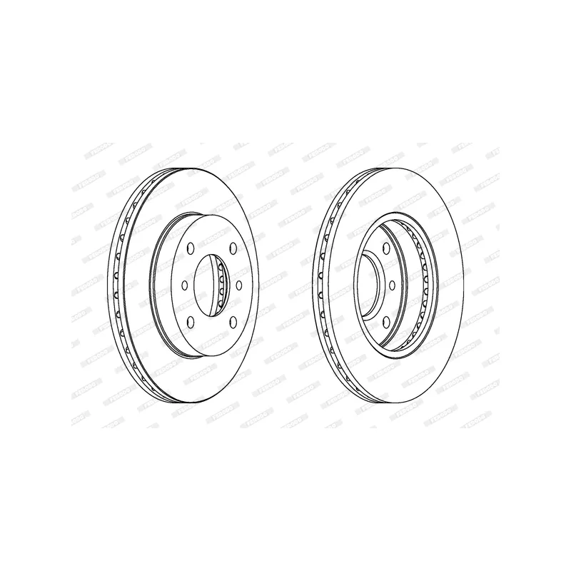 Jeu de 2 disques de frein avant FERODO DDF260 - Visuel 1