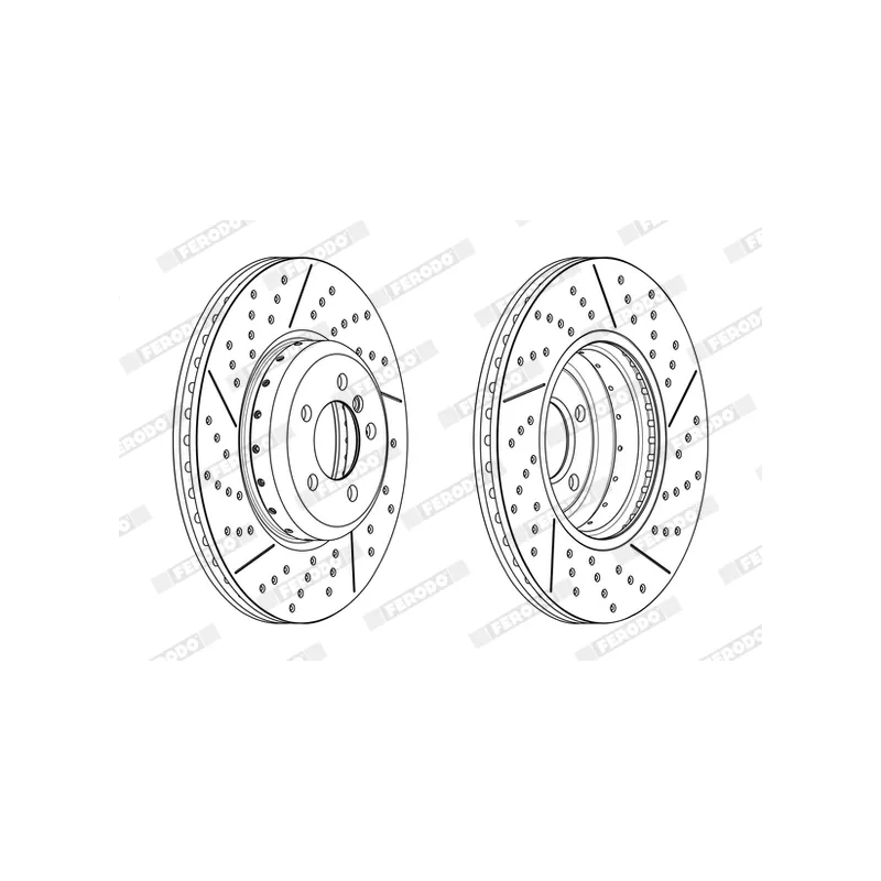 Jeu de 2 disques de frein avant FERODO DDF2615VC-1 - Visuel 2
