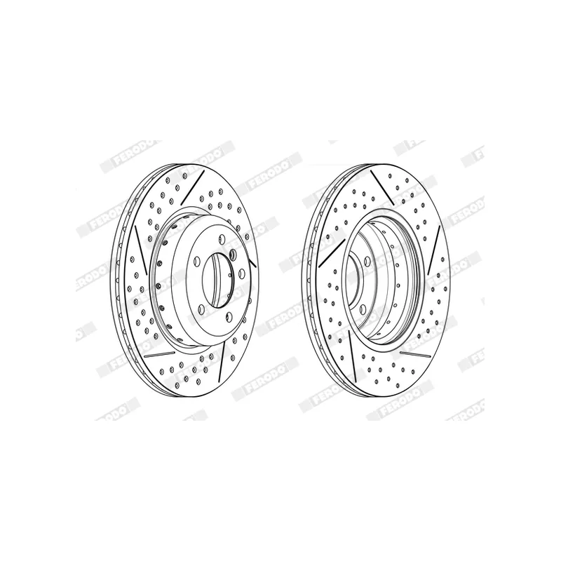 Jeu de 2 disques de frein avant FERODO DDF2618VC-1 - Visuel 1