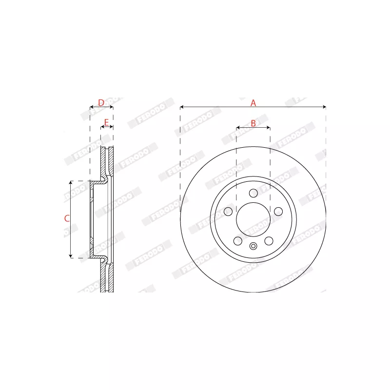 Jeu de 2 disques de frein avant FERODO DDF2664C - Visuel 2