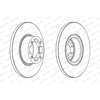 Jeu de 2 disques de frein avant FERODO DDF278