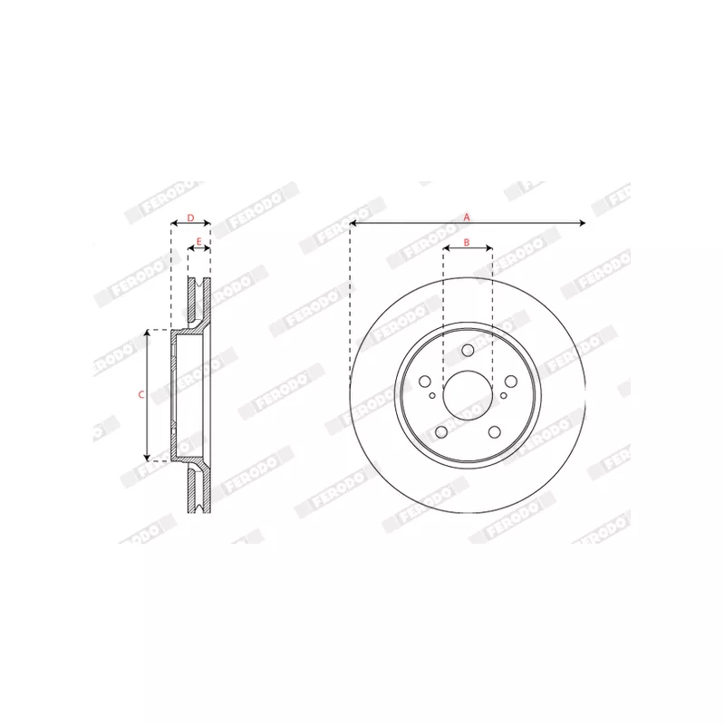 Jeu de 2 disques de frein avant FERODO DDF2852C - Visuel 2