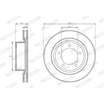 Jeu de 2 disques de frein avant FERODO OEM 4351260210