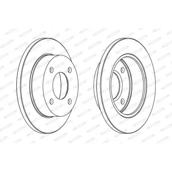 Jeu de 2 disques de frein avant FERODO OEM 4020627B01