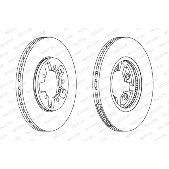 Jeu de 2 disques de frein avant FERODO DDF470