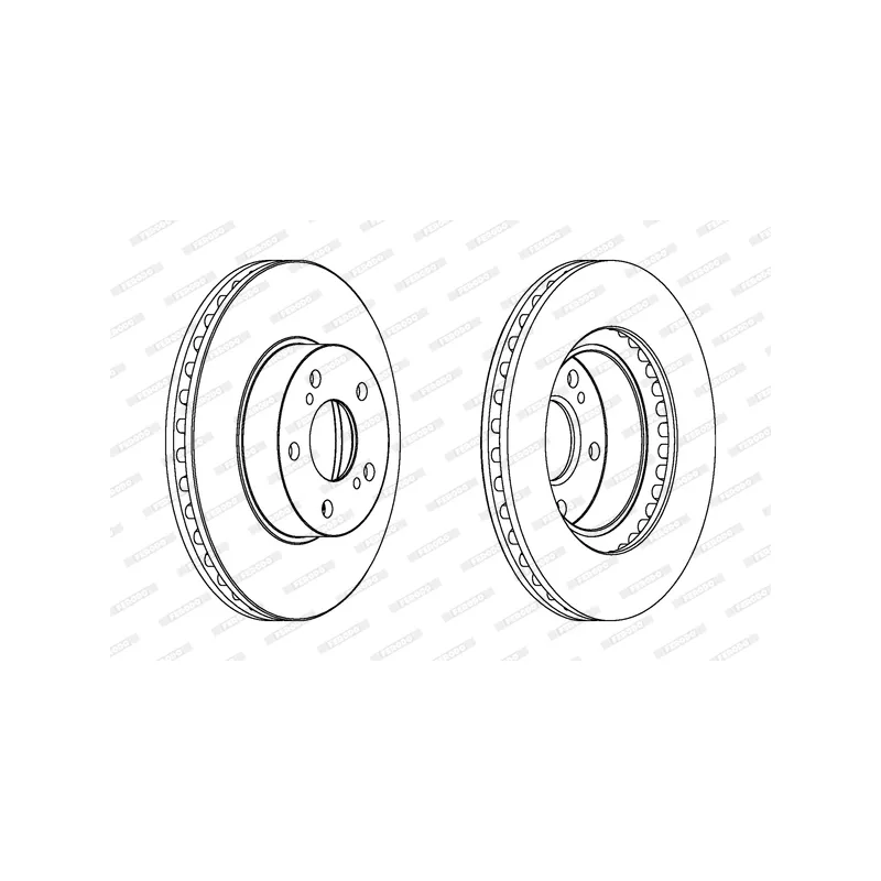 Jeu de 2 disques de frein avant FERODO DDF485 - Visuel 1