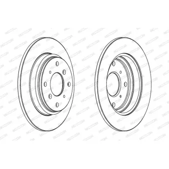 Jeu de 2 disques de frein arrière FERODO OEM 42510SS0J00