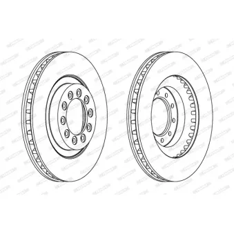 Jeu de 2 disques de frein avant FERODO DDF568