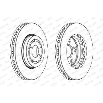 Jeu de 2 disques de frein avant FERODO OEM 4351205020