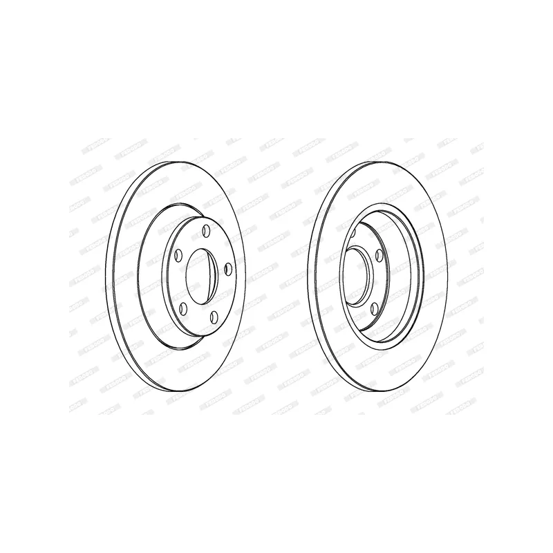 Jeu de 2 disques de frein avant FERODO DDF759C - Visuel 1