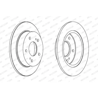 Jeu de 2 disques de frein arrière FERODO DDF863