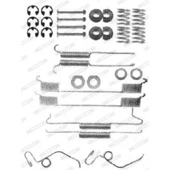 Kit d'accessoires, mâchoire de frein DELPHI LY1164