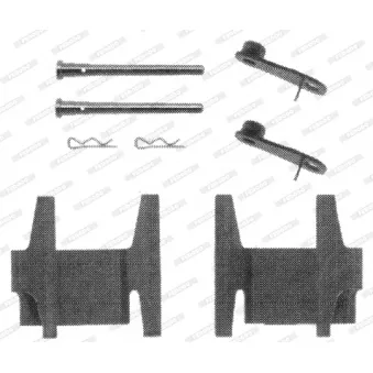 Kit d'accessoires, plaquette de frein à disque METZGER 109-1225