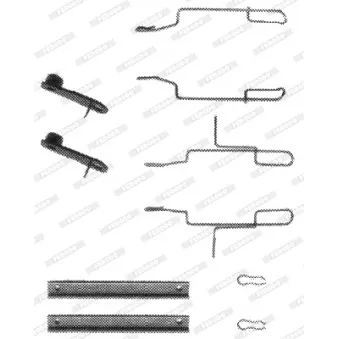 Kit d'accessoires, plaquette de frein à disque FERODO FBA516