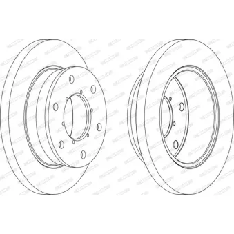 FERODO FCR343A - Jeu de 2 disques de frein avant