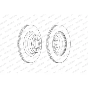 Jeu de 2 disques de frein avant FERODO OEM 7420924728