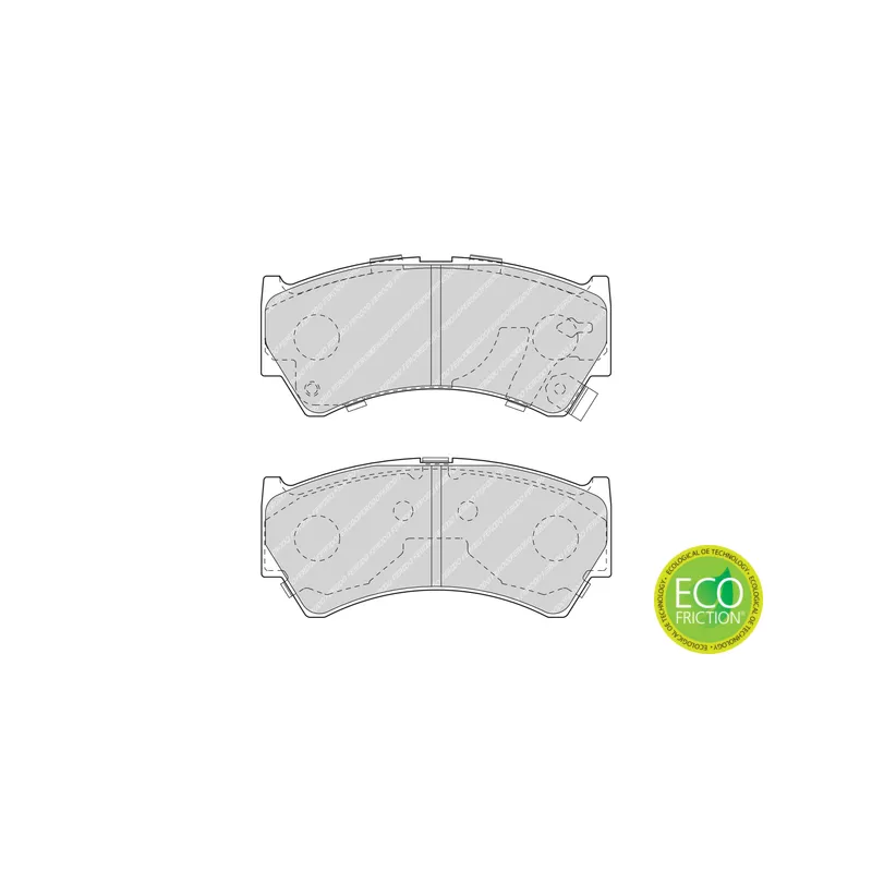 Jeu de 4 plaquettes de frein avant FERODO FDB1551 - Visuel 1