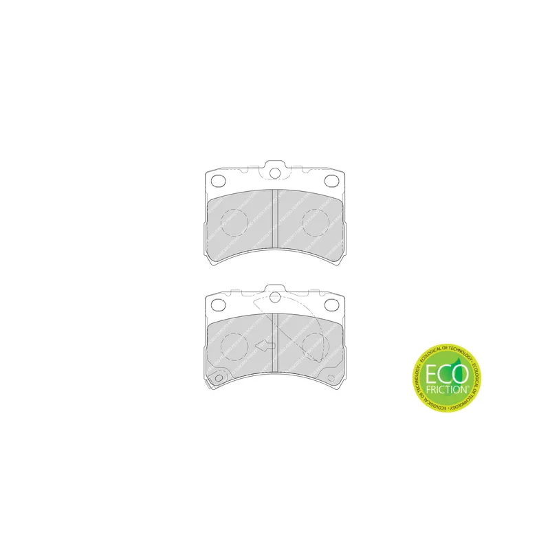 Jeu de 4 plaquettes de frein avant FERODO FDB1700 - Visuel 1